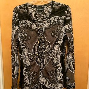 INC XL blouse with lace front